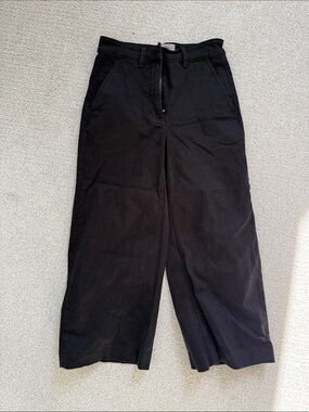 Everlane Black Wide-Leg  cropped Chinos for women